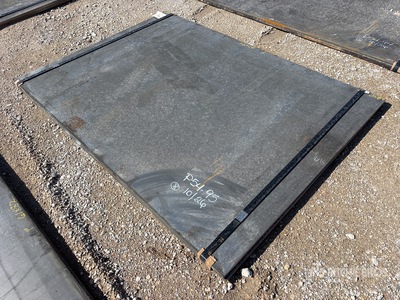 Quantity of (2) 2026 Kit Containers Steel 5 ft x 7 ft (1 in Thick) Road Stahlplatten (Unused)