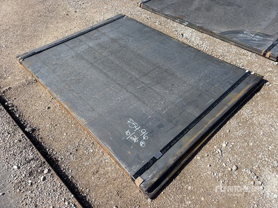 Quantity of (2) 2026 Kit Containers Steel 5 ft 1 in x 6 ft 10 in (1 in Thick) Road Stahlplatten (Unused)