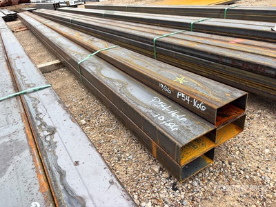 Quantity of (4) 2026 Kit Containers 3 in x 6 in x 23 ft Rectangle Tubing (Unused)