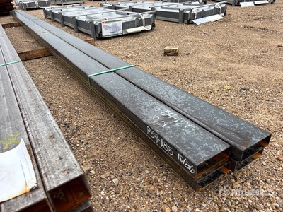 Quantity of (4) 2026 Kit Containers 2 in x 6 in x 24 ft Rectangle Tubing (Unused)