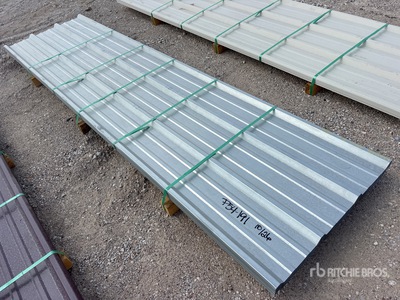 Quantity of (50) 2026 Kit Containers 12 ft Steel R Panel (Unused)