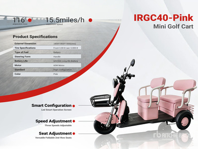 2026 MGC40-PINK Triciclo Electrico (Sin Usar) / Trike (Unused)