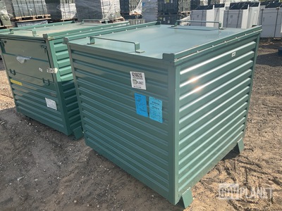 (2) Steel King Metal Storage Containers