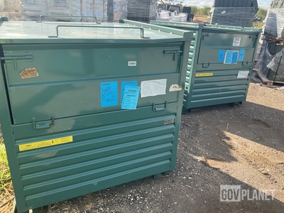 (2) Steel King Metal Storage Containers