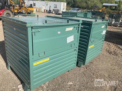 (2) Steel King Metal Storage Containers