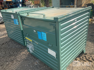 (2) Steel King Metal Storage Containers