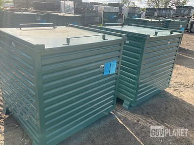(2) Steel King Metal Storage Containers