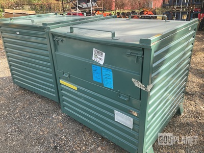 (2) Steel King Metal Storage Containers