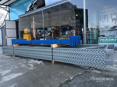 Zinc Heavy-Duty Pallet Scaffolding With Blue Beams Attrezzatura industriale