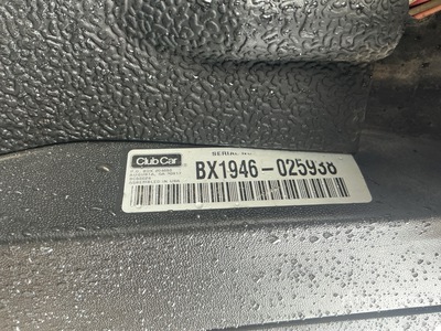 2019 Club Car Golf Cart (Inoperable)