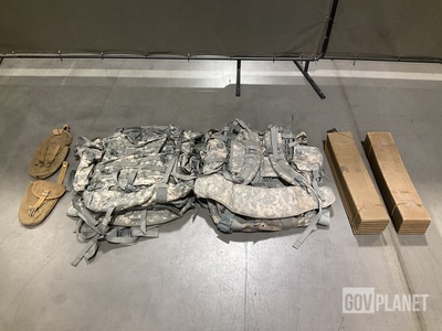 (37) Entrenching Tool Carriers, (5) Large Field Packs & Assorted Items