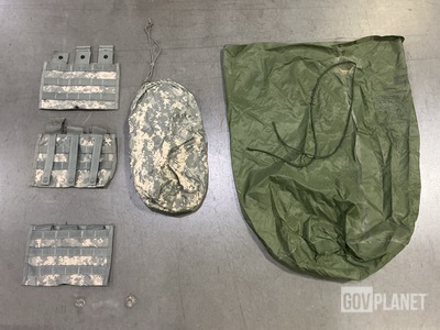 (55) M4 Three Mag Pouches, (9) Clothing Bags & Assorted Items