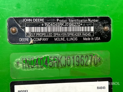 2019 John Deere R4045 120 ft 4x4 High Clearance Self-Propelled Sprayer