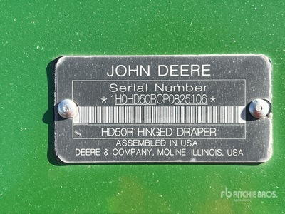 2023 John Deere HD50R 50 ft Hinged Draper Combine Header