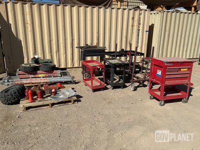 (2) Ladders, (8) Assorted Toolboxes & Assorted Items