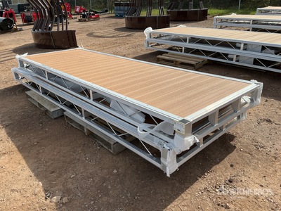 Quantity of (2) 2026 BYT BDF412 4 ft x 12 ft Aluminum Boat Dock Section Kit (Unused)