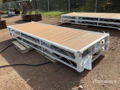 Quantity of (2) 2026 BYT BDF412 4 ft x 12 ft Aluminum Boat Dock Section Kit (Unused)