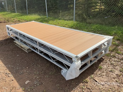 Quantity of (2) 2026 BYT BDF412 4 ft x 12 ft Aluminum Boat Dock Section Kit (Unused)
