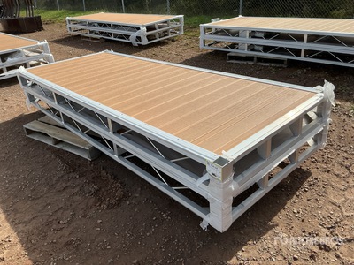 Quantity of (2) 2024 BYT BDF410 4 ft x 10 ft Aluminum Boat Dock Section Kit (Unused)