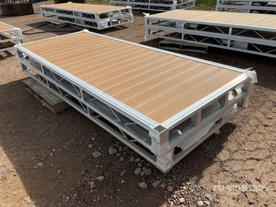 Quantity of (2) 2024 BYT BDF410 4 ft x 10 ft Aluminum Boat Dock Section Kit (Unused)
