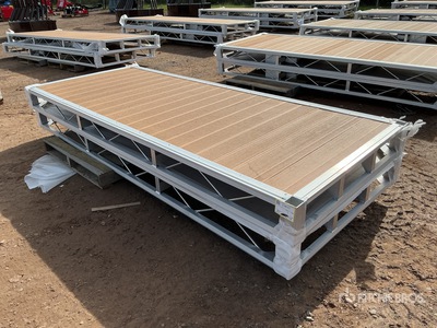 Quantity of (2) 2024 BYT BDF410 4 ft x 10 ft Aluminum Boat Dock Section Kit (Unused)