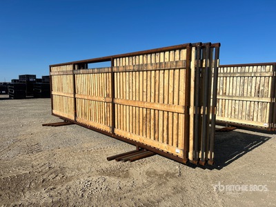 Quantity of (4) 24 ft x 8 ft Wind Fence