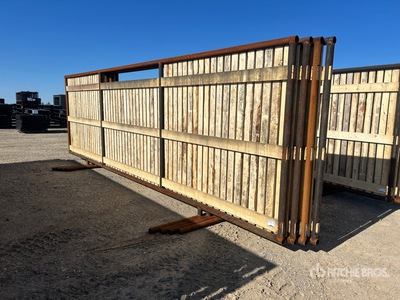 Quantity of (4) 24 ft x 8 ft Wind Fence