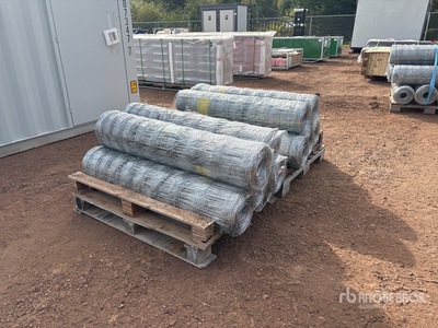 Quantity of (10) Pallets of 2026 BYT FFC762 330 ft x 4 ft Galvanized Farm Clôture (Unused)