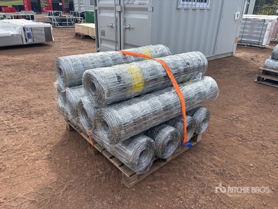 Quantity of (10) Pallets of 2026 BYT FFC762 330 ft x 4 ft Galvanized Farm Clôture (Unused)