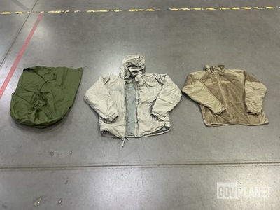 (31) Extreme Cold Weather Parkas, (6) Clothing Bags & Assorted Items