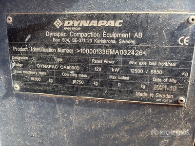 2021 Dynapac CA5000D Rullo vibrante ferro gomma
