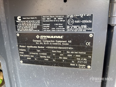 2021 Dynapac CA1500D Rullo vibrante ferro gomma