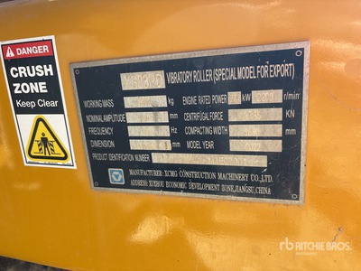 2022 XCMG XS83PD Padfoot Drum Compactor