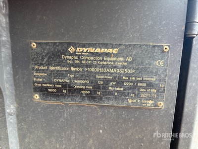 2021 Dynapac Ca5000pd Padfoot Drum Compactor