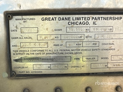 2014 Great Dane 53 ft x 102 in T/A Multi -Temp Refrigerated Trailer