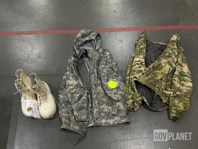 (3) Pairs of Boots, (3) Parkas, (2) Jackets & Assorted Items
