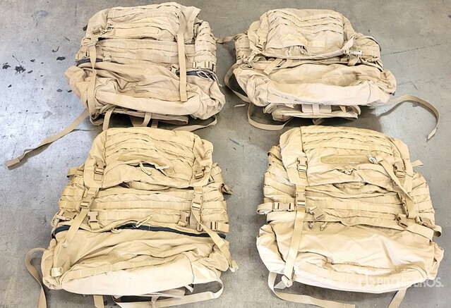 (4) USMC Coyote FILBE Pack Complete, Good Condition
