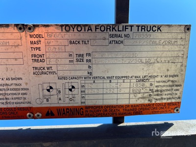 2016 Toyota 8FGCU20 Forklift