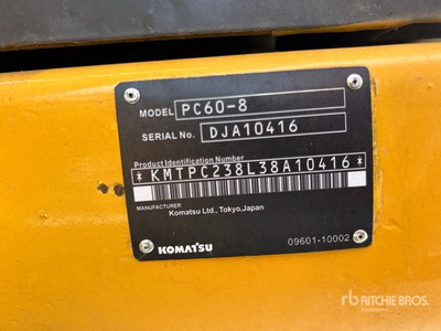 2012 Komatsu PC60-8 Tracked Excavator