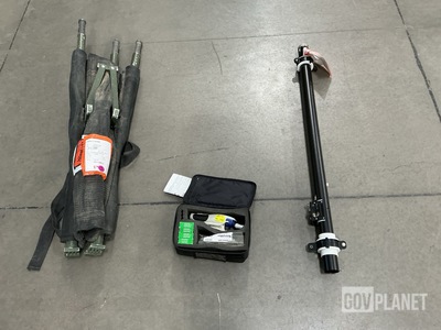 (14) Liquid Transmitters, (2) Folding Litters, (1) Thermometer & Assorted Items