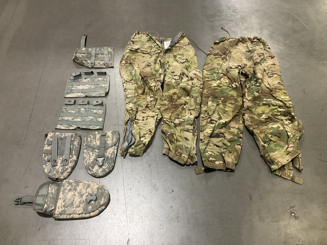 (94) Mag Pouches, (46) Tool Pouch Assemblies, (7) Trousers & Assorted Items (94) Mag Pouches, (46) Tool Pouch Assemblies, (7) Trousers & Assorted Items