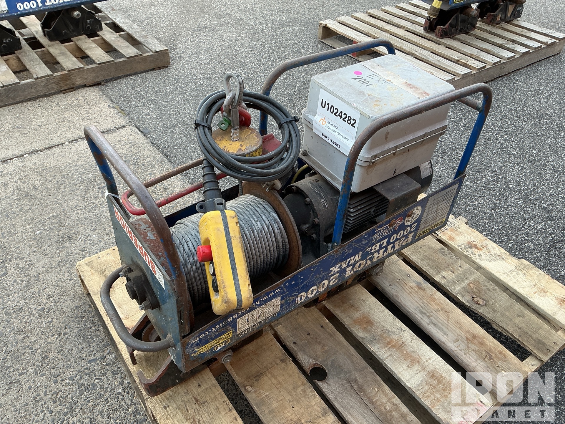 2014 Hi-Tech Patriot 2000S Electric 230V I-Beam Trolley - Cable Material Hoist