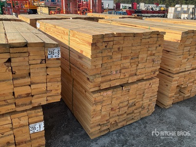 Quantity of (256) (2 Lifts Total) 2x6x8 SYP #3 Kiln Dried-Heat Treated S4S Tarcica (Unused)