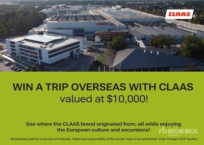 CLAAS European Factory Tour for Four - Donated by CLAAS - Valued at $10,000 معدات زراعية متنوعة