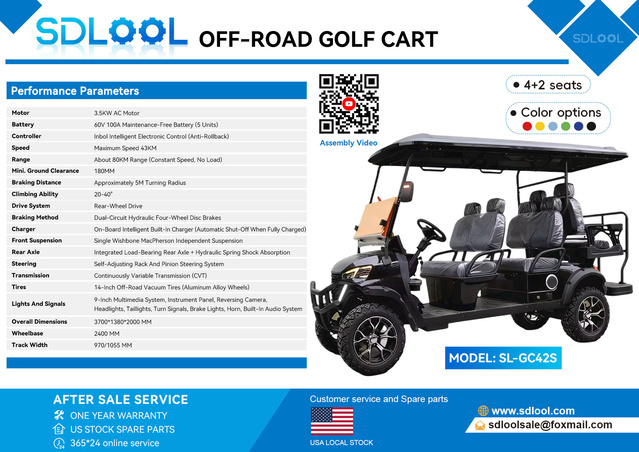 2026 SDLOOL SL-GC42S Electric Off-Road Golf Cart (Unused)