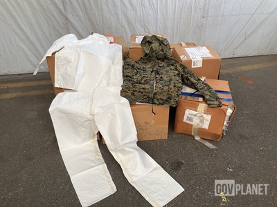 (99) Disposable Trousers, (60) Disposable Shirts, (22) Parkas & Assorted Items