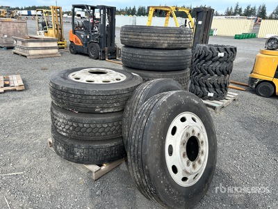 Quantity of (10) 285/75R24.5 X8 with wheels x2 without Tires