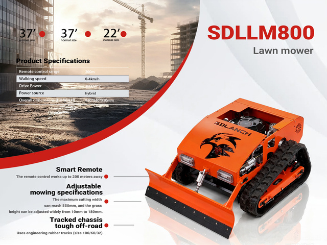 2026 SDLLM800-RED Remote Control Lawn Mower (Unused)