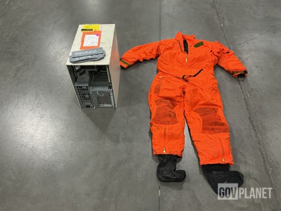 (1) Flyer's Coverall, (1) Canvas Pouch, (1) Computer Tower & Assorted Items