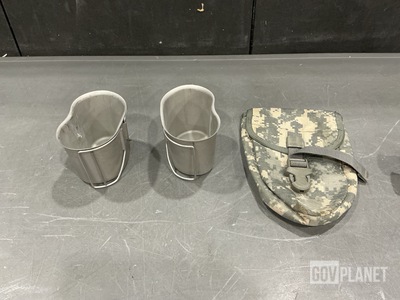 (120) Canteen Cups, (100) Cup Stands, (210) Tool Carriers & Assorted Items